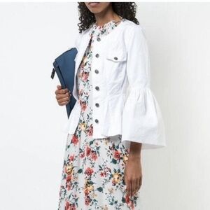Cinq à Sept White Jean Jacket